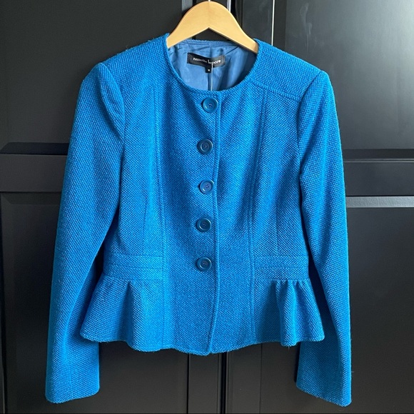 NWT Nanette Lepore Peplum Blue Blazer - Picture 1 of 7